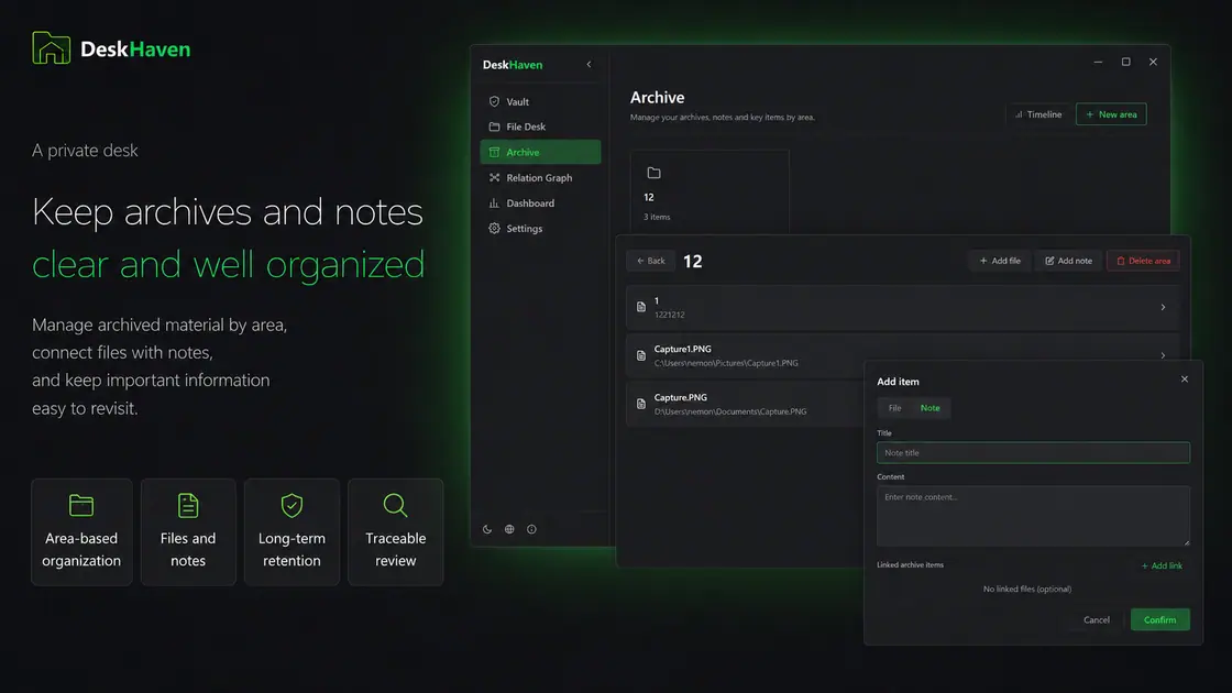 Organized archives and notes