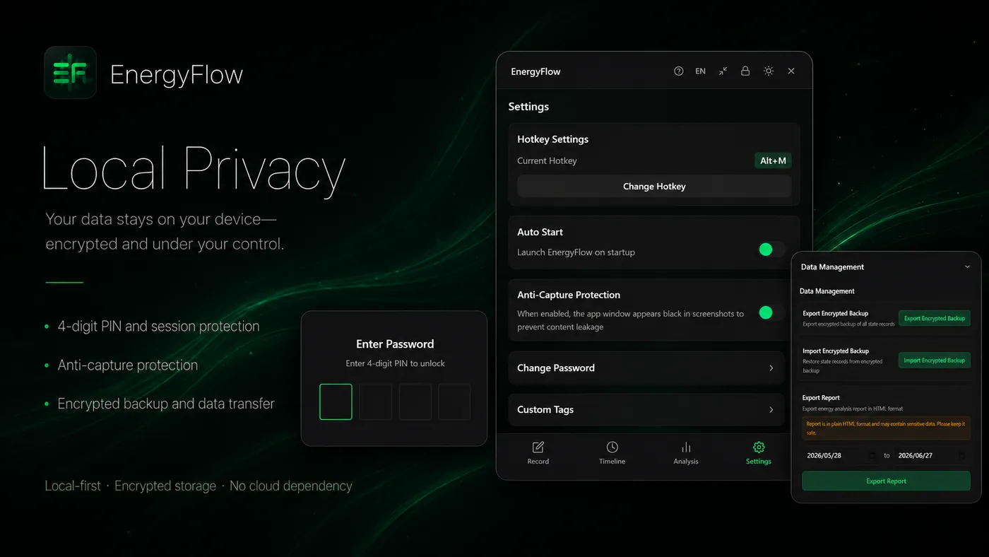 Keep private records on your device