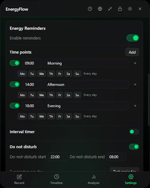 Reminder management